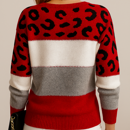 Chic audacieux jumper for women | Motif Léopard -7