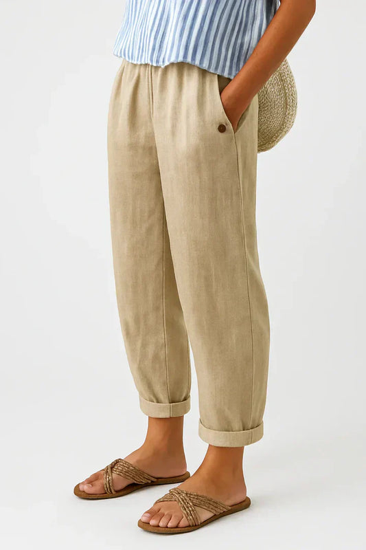 Relaxed straight-leg trousers for women | Roselle