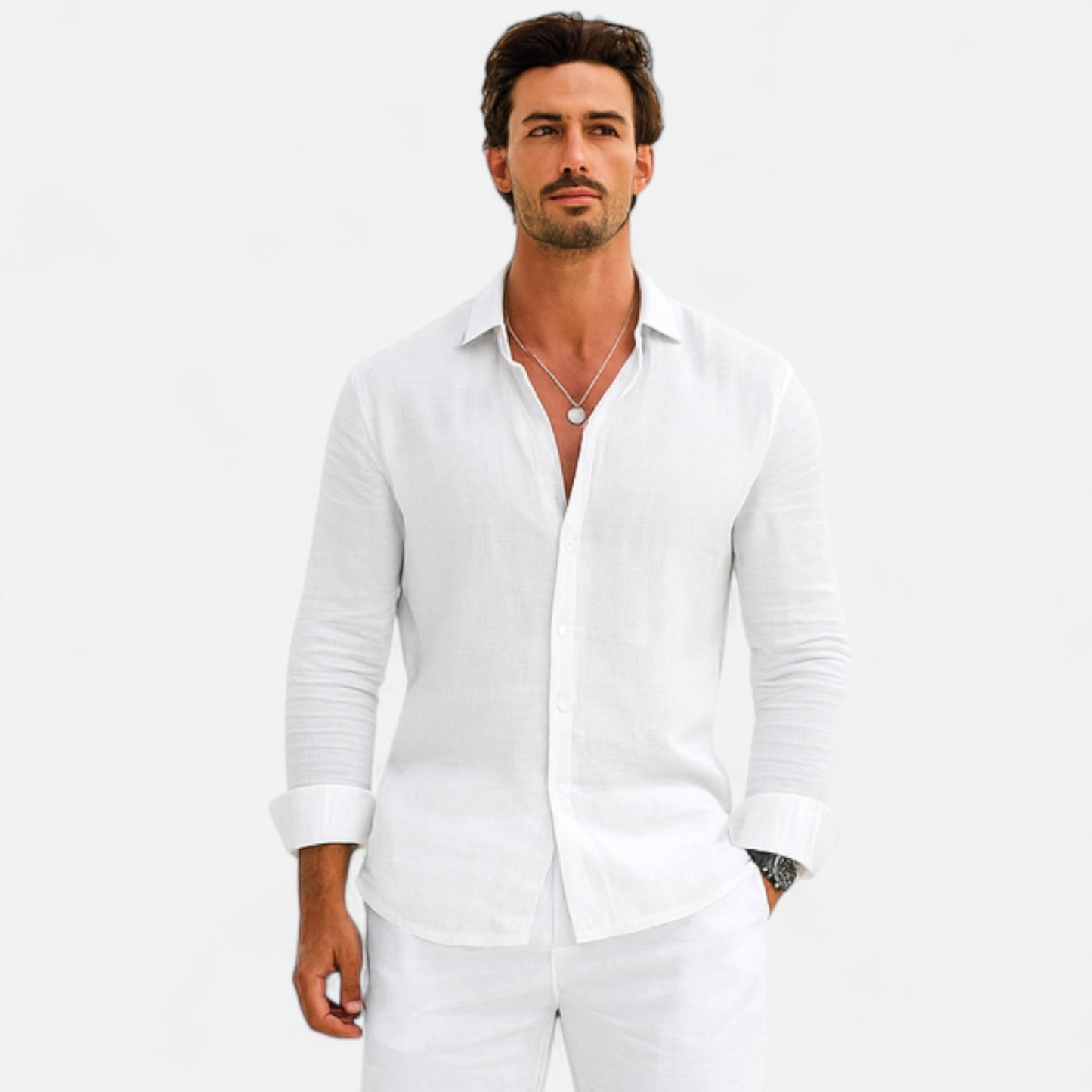 Classic linen heritage everyday shirt for men -8
