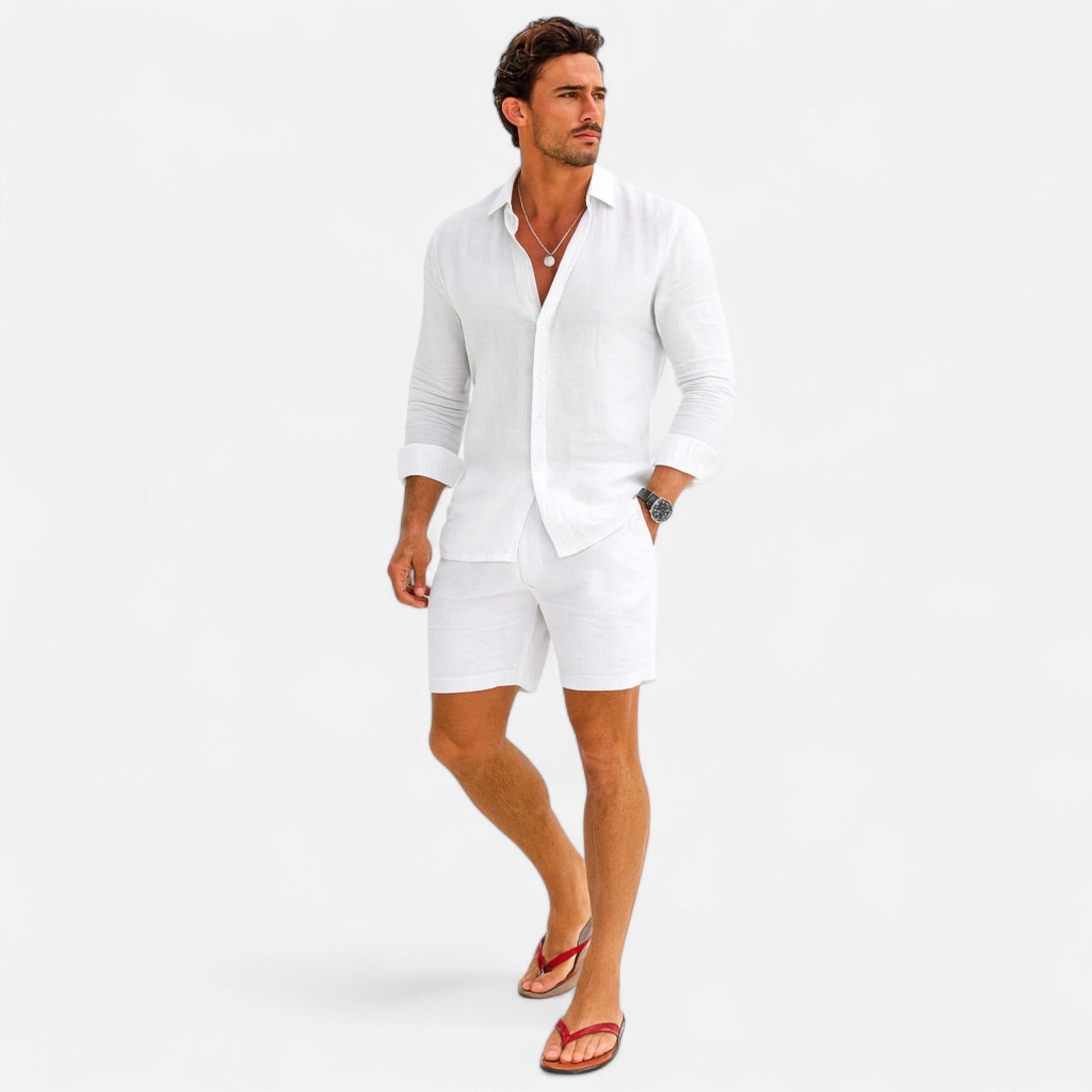 Classic linen heritage everyday shirt for men -9