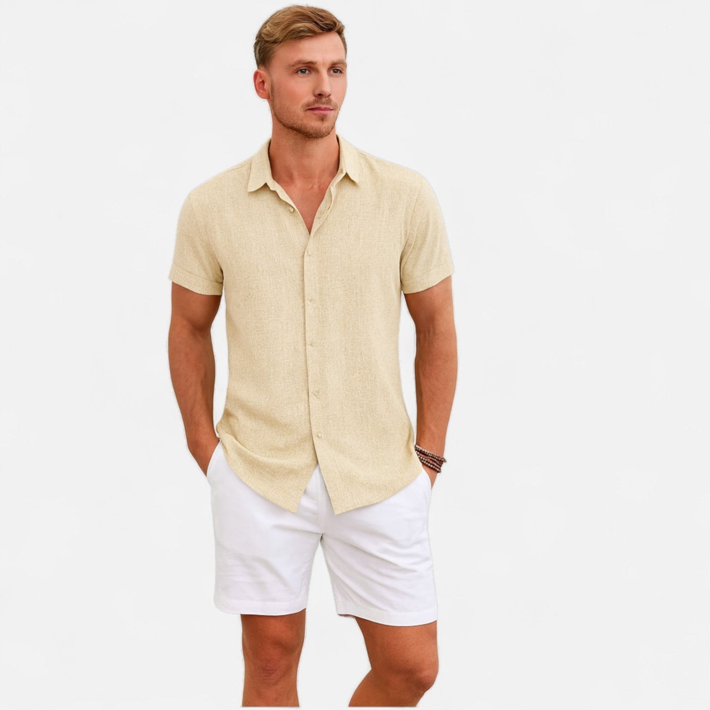 Refined coastal summer shirt for men -11