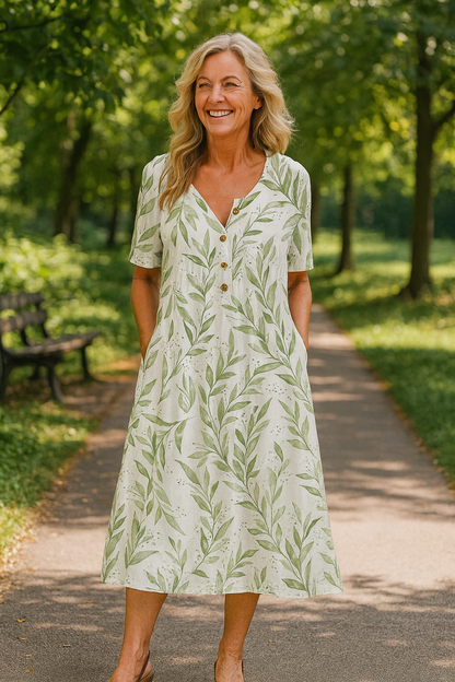 BreezeFlow midi dress for women | Florielle