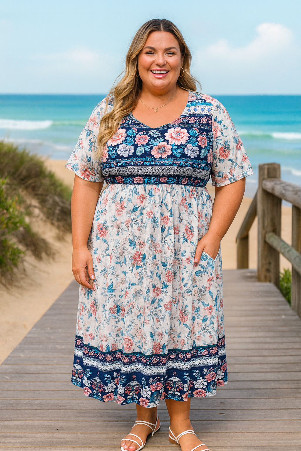 Everyday midi dress for women | Calani