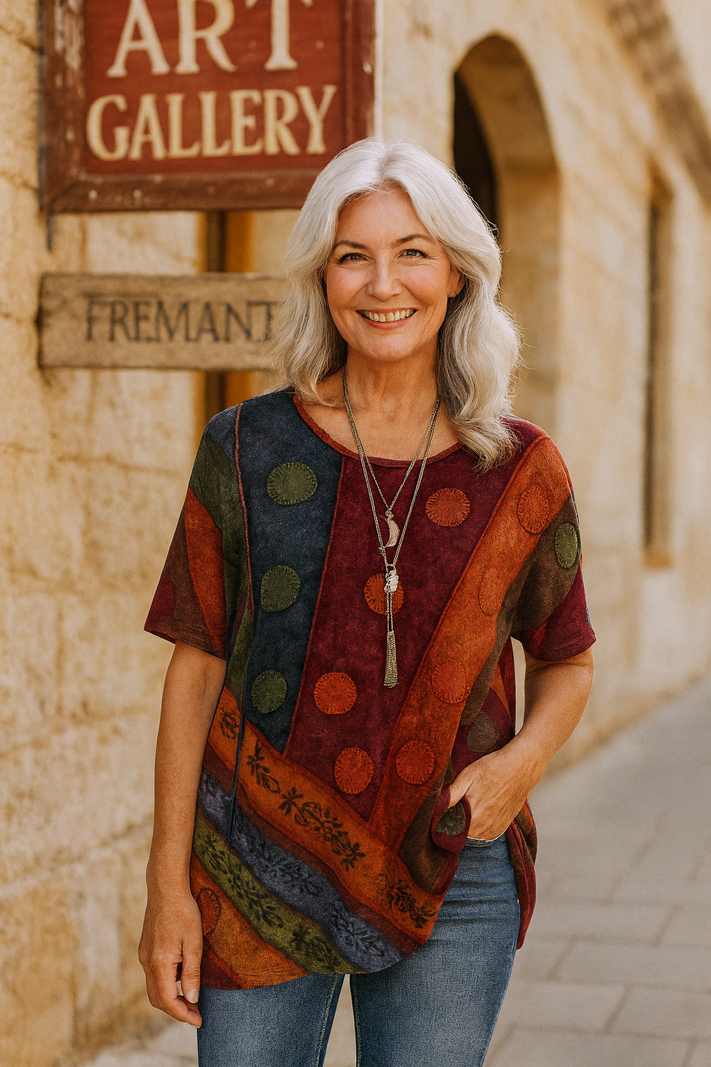 Artistic relaxed top for women | Calla