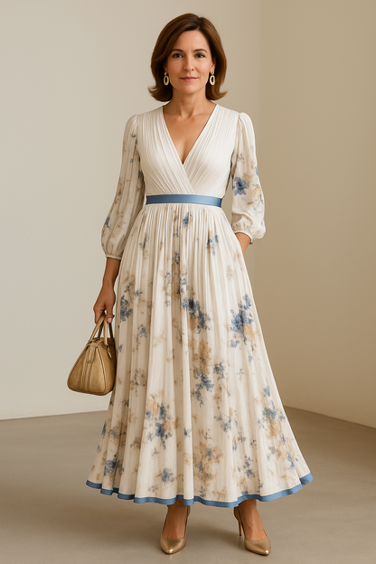 Elegant floral everyday maxi dress for women | Katie -4