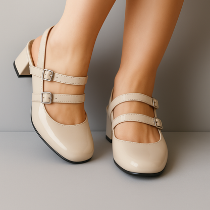Classic orthopaedic everyday leather flats for women | Nancy -8