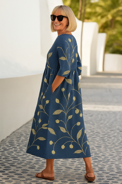 Relaxed midi dress for women | Eliza