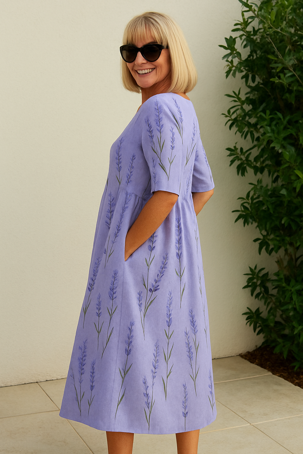 Relaxed midi dress for women | Eliza