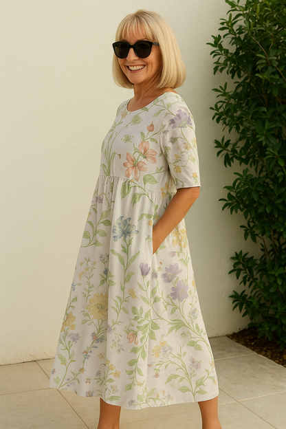 Relaxed midi dress for women | Eliza