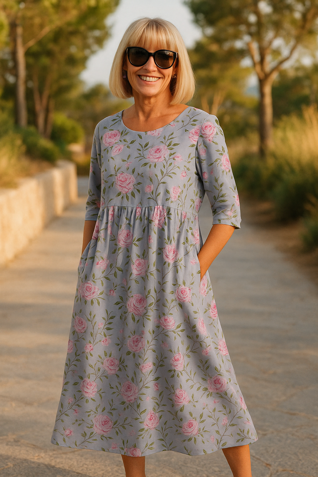 Relaxed midi dress for women | Eliza