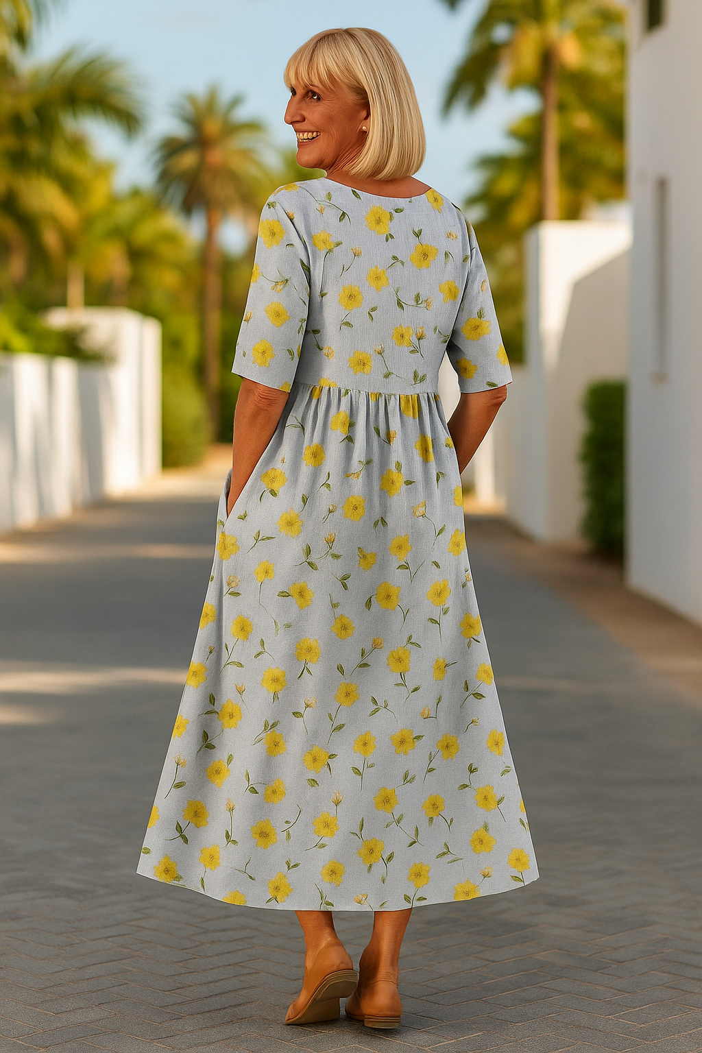 Relaxed midi dress for women | Eliza