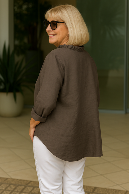 Soft ruffle blouse for women | Maribel
