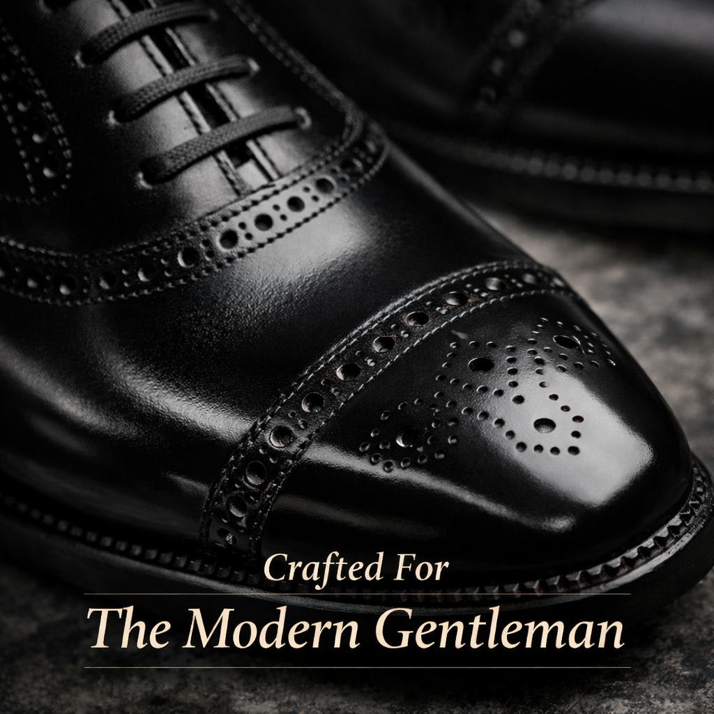 Classic leather brogue oxford dress shoes for men -3