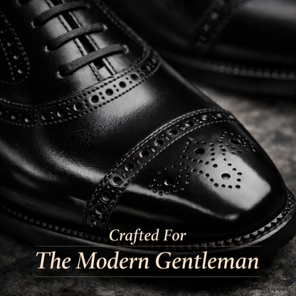 Classic leather brogue oxford dress shoes for men -3