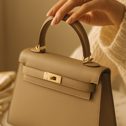 Elegant structured handbag for women | Silken Dawn -7