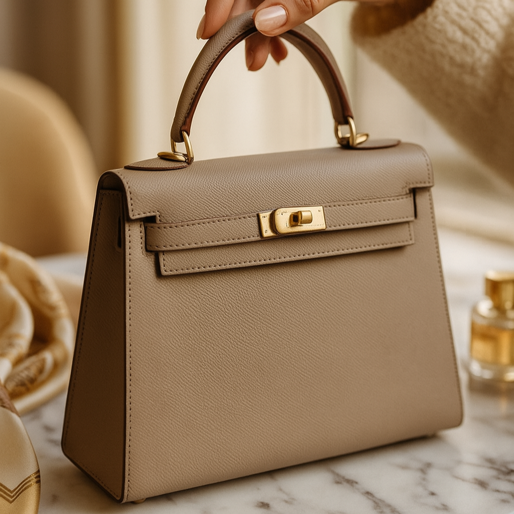Elegant structured handbag for women | Silken Dawn -2