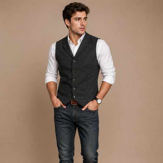 Tailored smart-casual everyday waistcoat for men | Preston