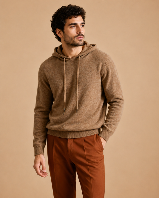 Classic cashmere everyday hoodie for men