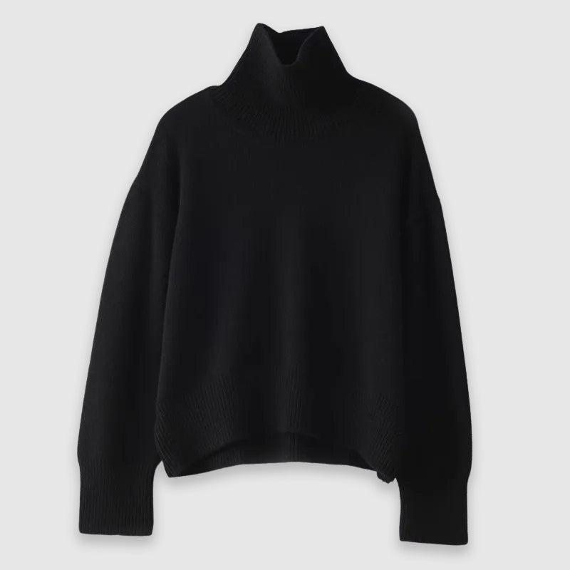 Cosy oversized turtleneck jumper for women | Elise -4