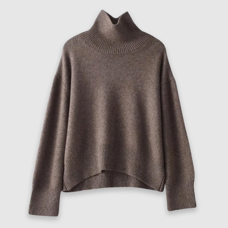 Cosy oversized turtleneck jumper for women | Elise -2