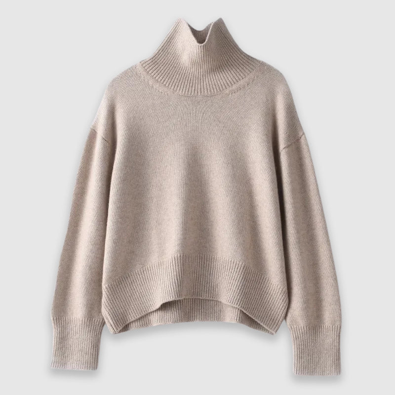 Cosy oversized turtleneck jumper for women | Elise -1