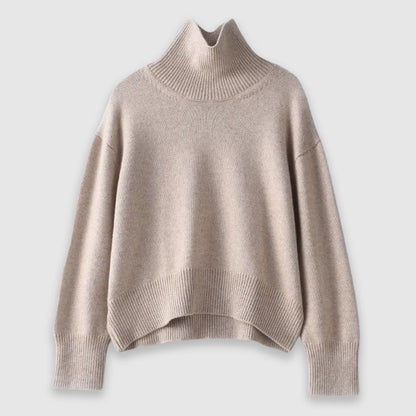 Cosy oversized turtleneck jumper for women | Elise -1