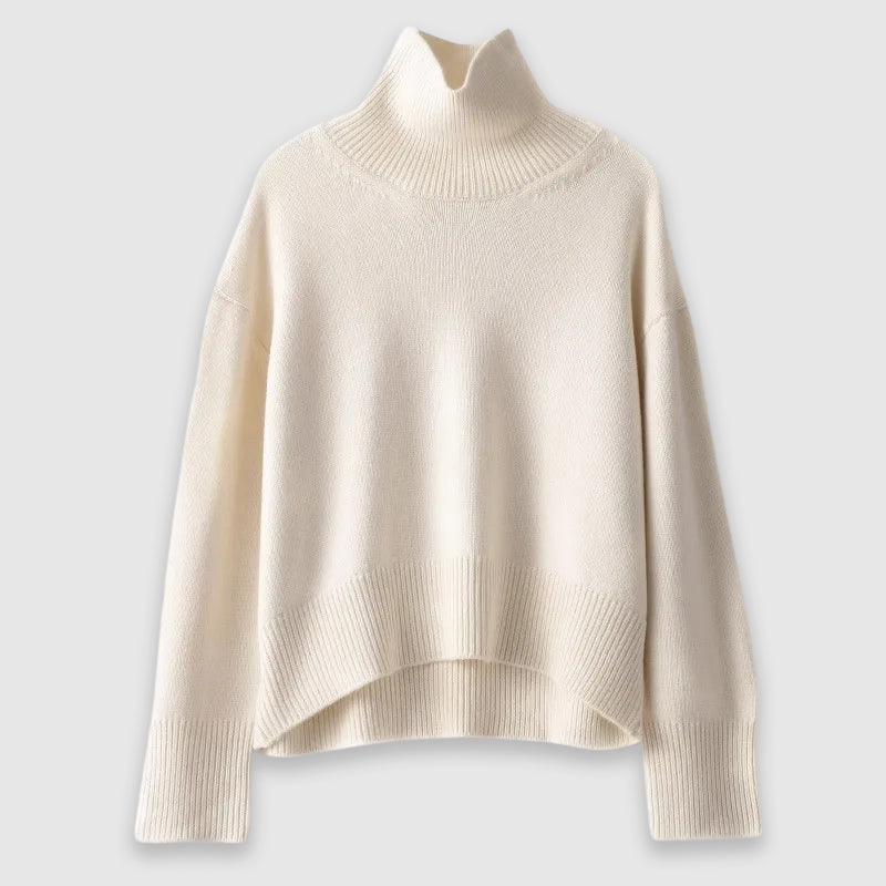 Cosy oversized turtleneck jumper for women | Elise -3