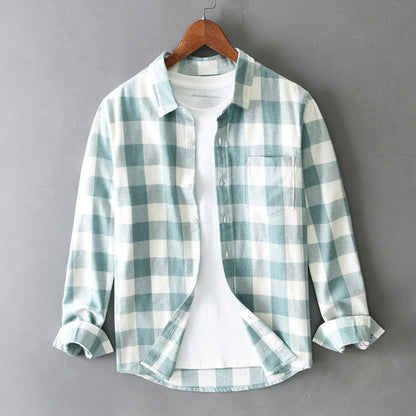 Classic check button down shirt for men | Rowan -2