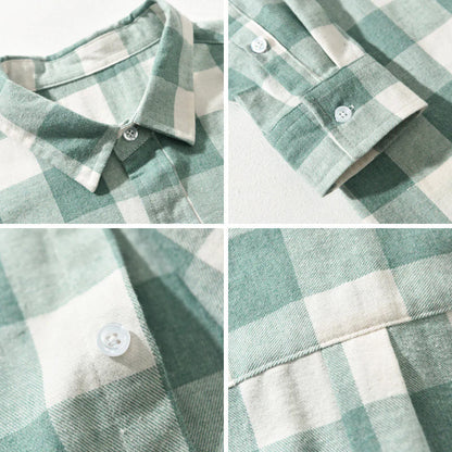 Classic check button down shirt for men | Rowan -5