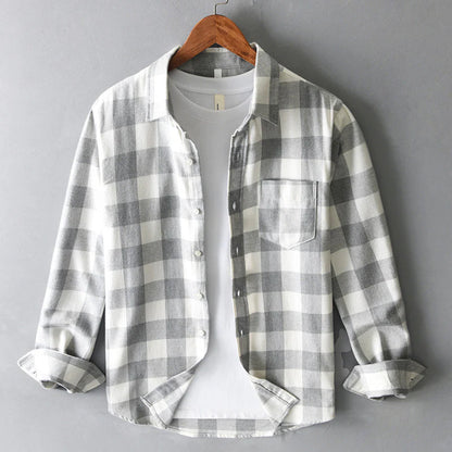 Classic check button down shirt for men | Rowan -3