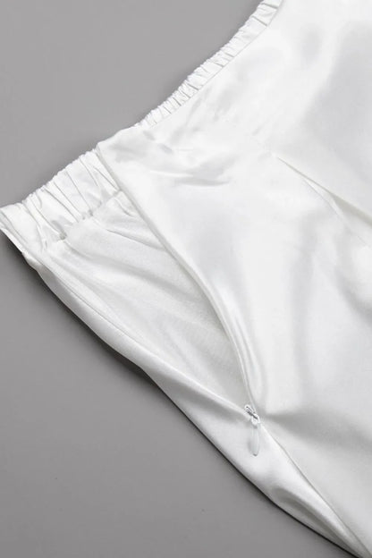 Satin maxi skirt for women -11