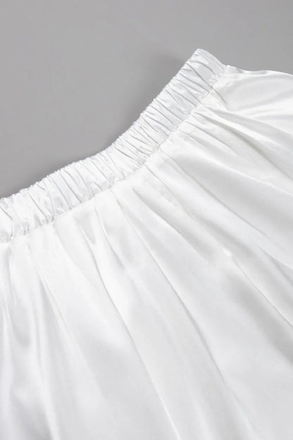 Satin maxi skirt for women -10