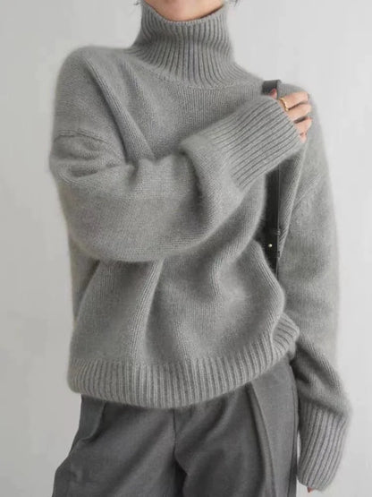 Classic high-collar elegant everyday jumper for women | Isabel -4