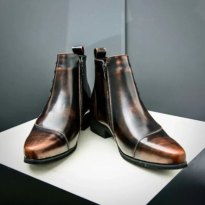 Classic leather everyday dress boots for men | Samuel Thatcher -5
