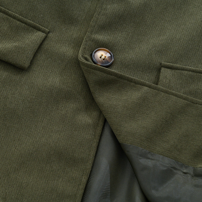 Slim-fit corduroy coat for men | Emerson -5
