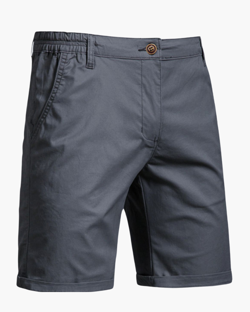Cotton chino shorts for men -8