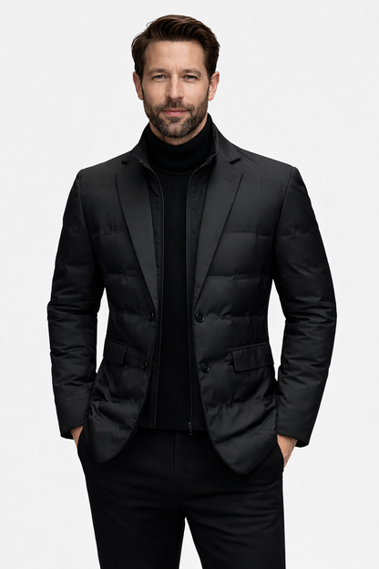 Elegant quilted button jacket for men | Lorenzo -1