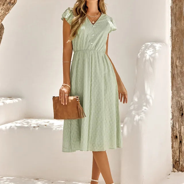 Elegant dress mi-longue for women | Ombeline -2