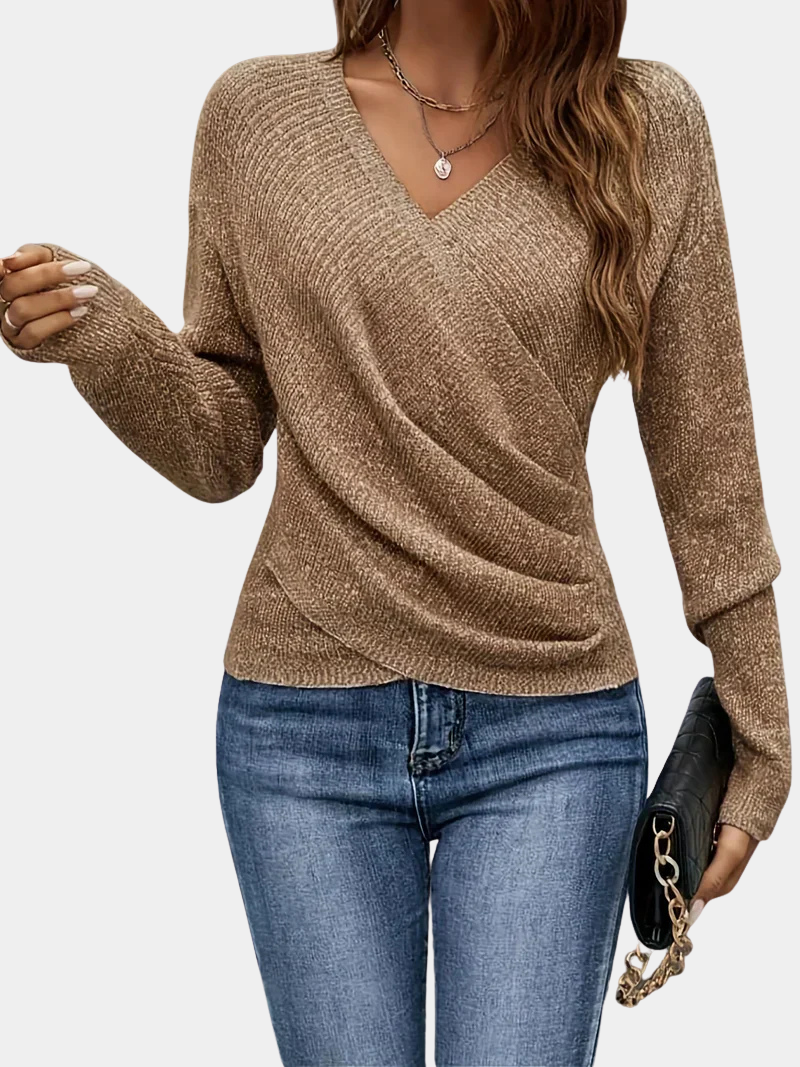 Classic everyday knitted jumper for women | Elena -2
