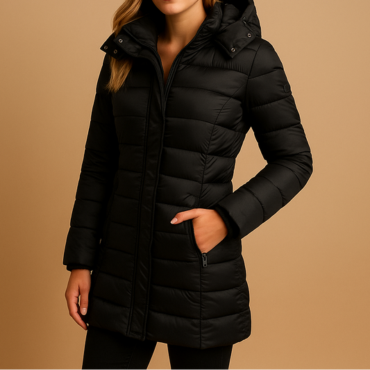 Warm elegant tailored winter coat for women | Elize -1