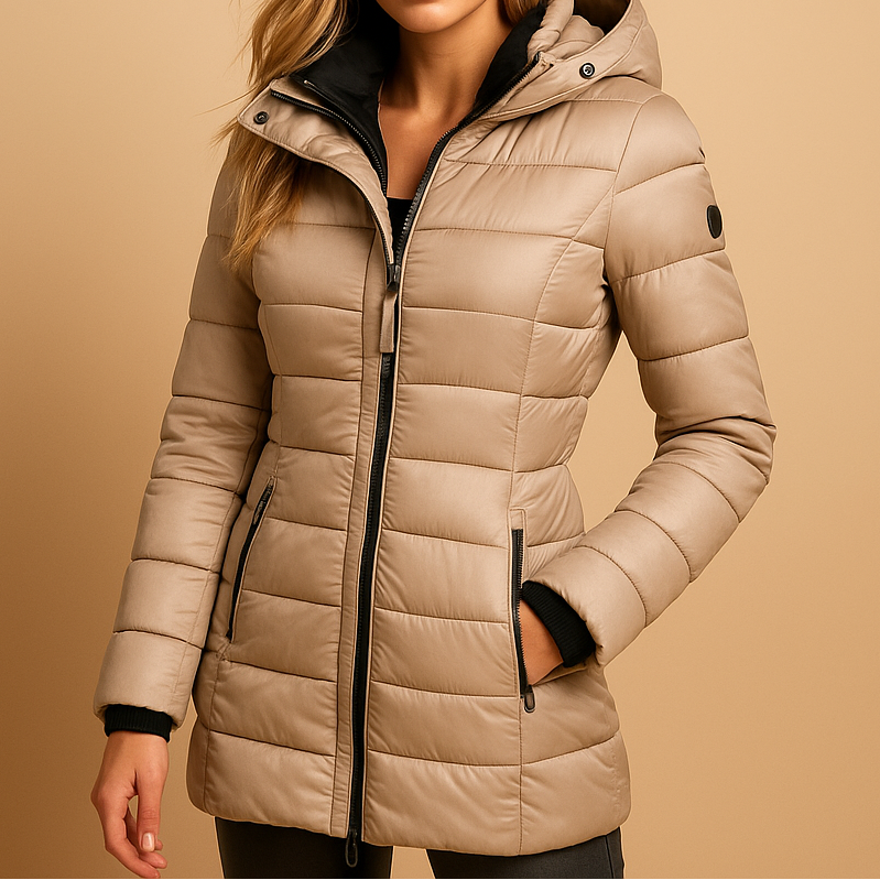 Warm elegant tailored winter coat for women | Elize -3