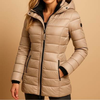 Warm elegant tailored winter coat for women | Elize -3