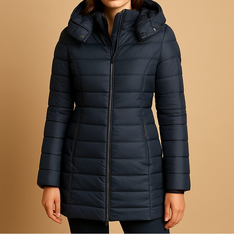 Warm elegant tailored winter coat for women | Elize -4