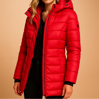 Warm elegant tailored winter coat for women | Elize -5