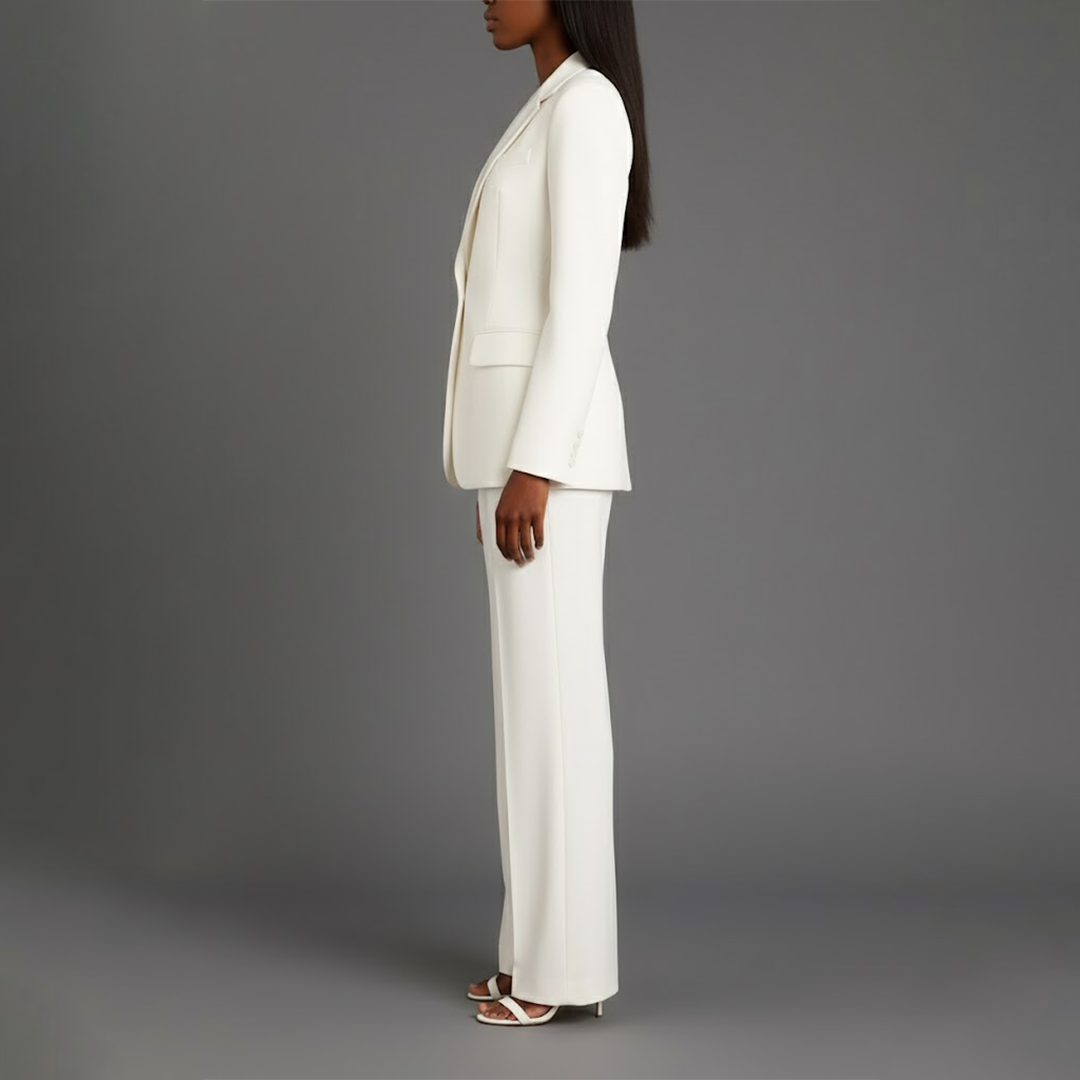 Tailored long blazer slim trousers for women | Adeline -3