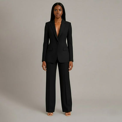 Tailored long blazer slim trousers for women | Adeline -4