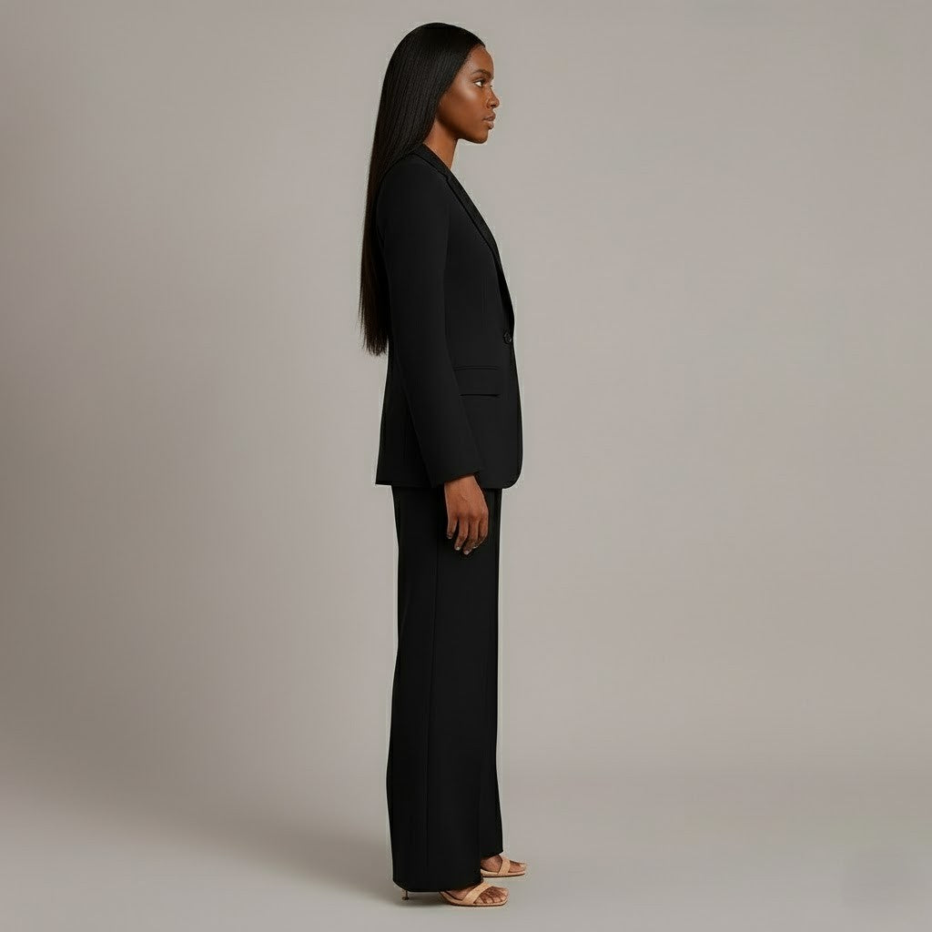 Tailored long blazer slim trousers for women | Adeline -5