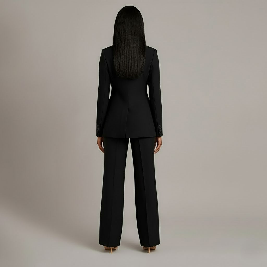 Tailored long blazer slim trousers for women | Adeline -6