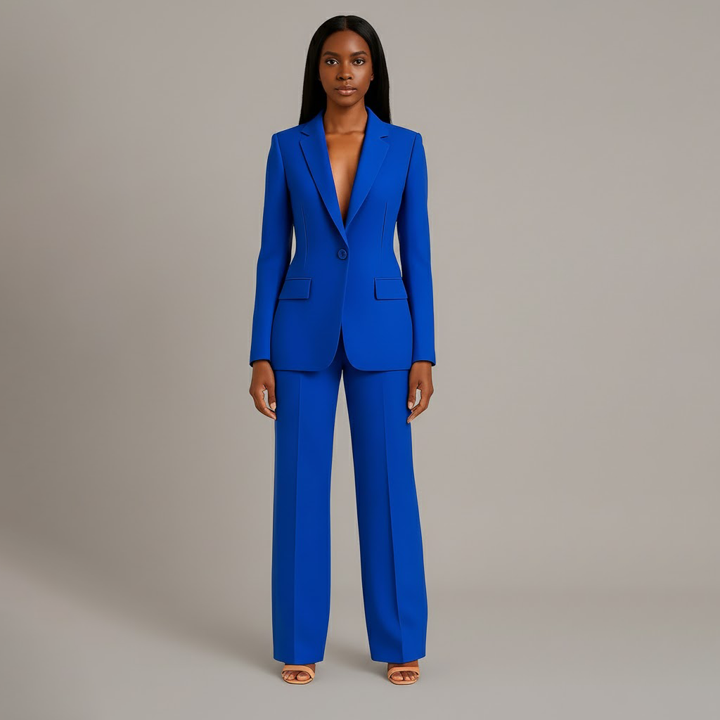 Tailored long blazer slim trousers for women | Adeline -10
