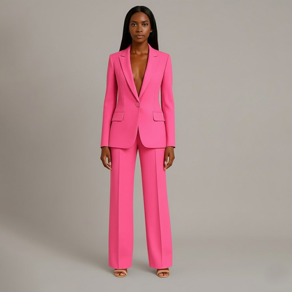Tailored long blazer slim trousers for women | Adeline -7